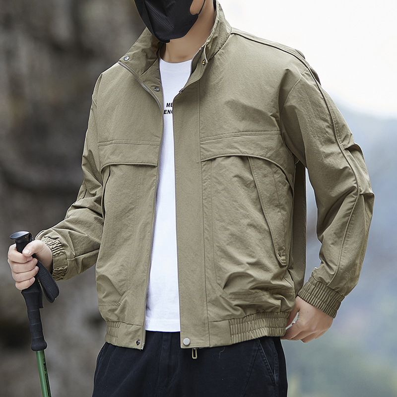 Harrington Jacket - İş Rahat İnce Dik Yaka Ceket