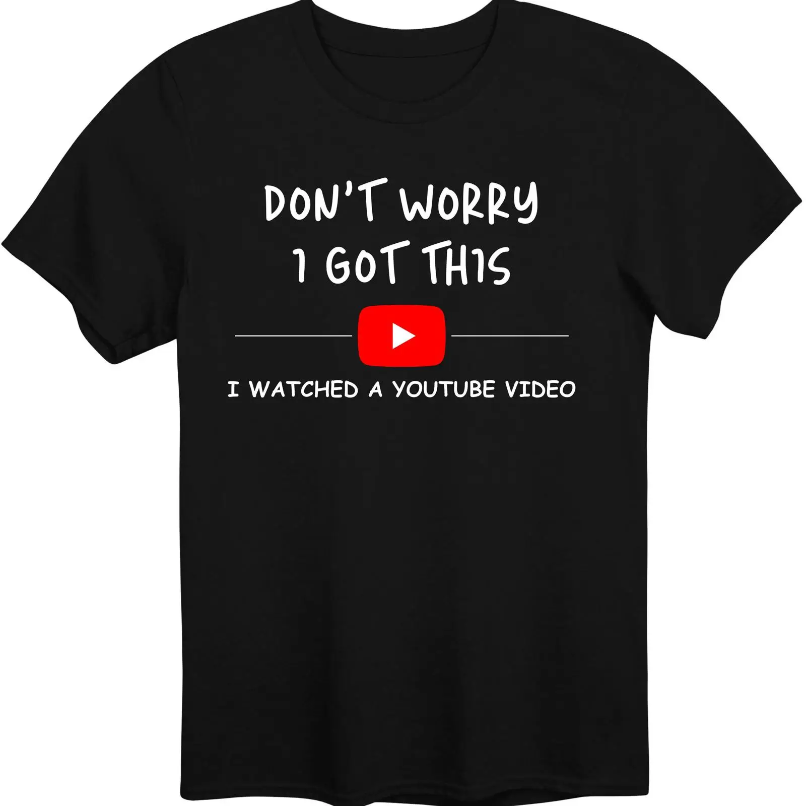 Men Fashion Youtuber - YouTube Sertifikalı Tişört Endişelenmeyin Komik Giyim