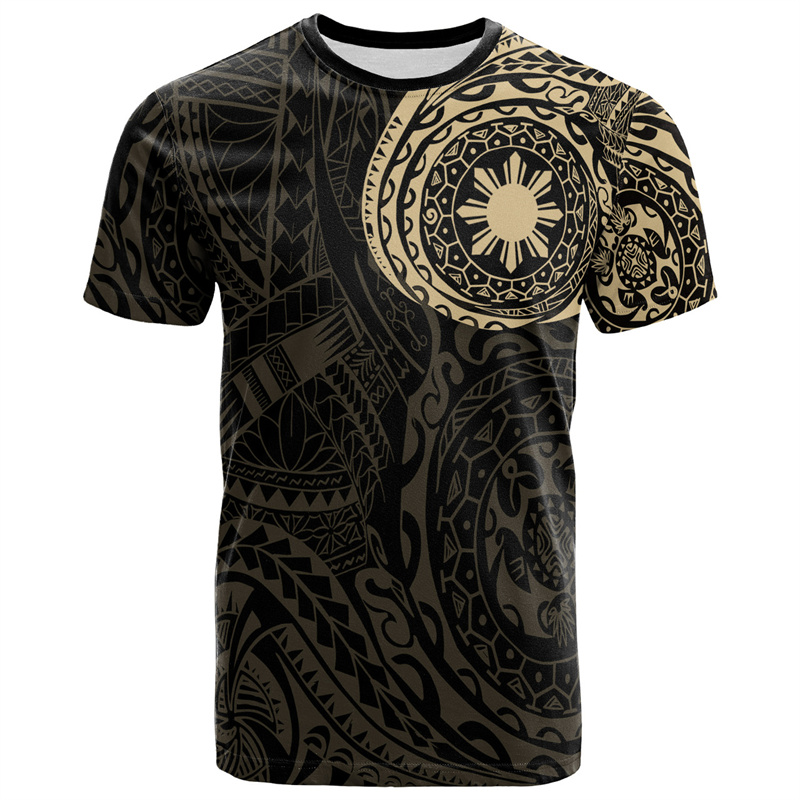 Men'S Fashion Philippines - Vintage 3D Baskılı Filipinler Ulusal Amblemi