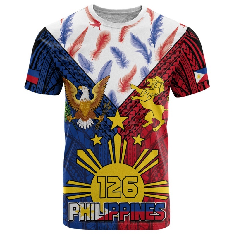 Men'S Fashion Philippines - 3D Baskılı Filipinler Bağımsızlık Günü T