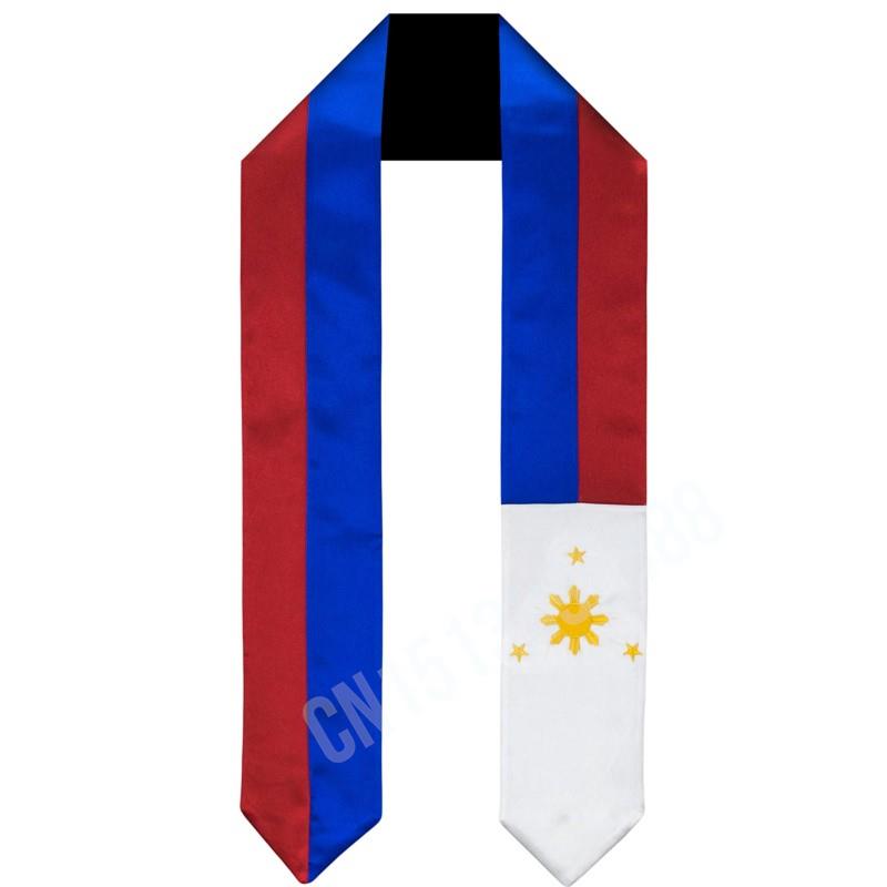 Men'S Fashion Philippines - Filipinler Bayrağı Eşarp Üst Baskı Mezuniyet