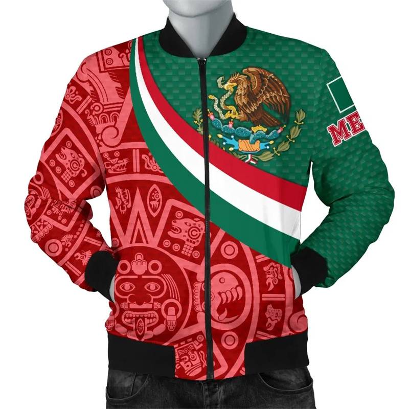 Mens Fashion Mexico - Harajuku 3D baskı meksika kafatası aztek