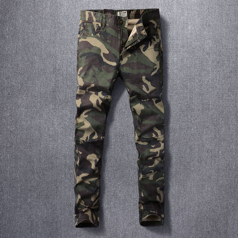 Mens Fashion Camo Pants - Tasarımcı Moda Erkek Kot Yüksek Kaliteli