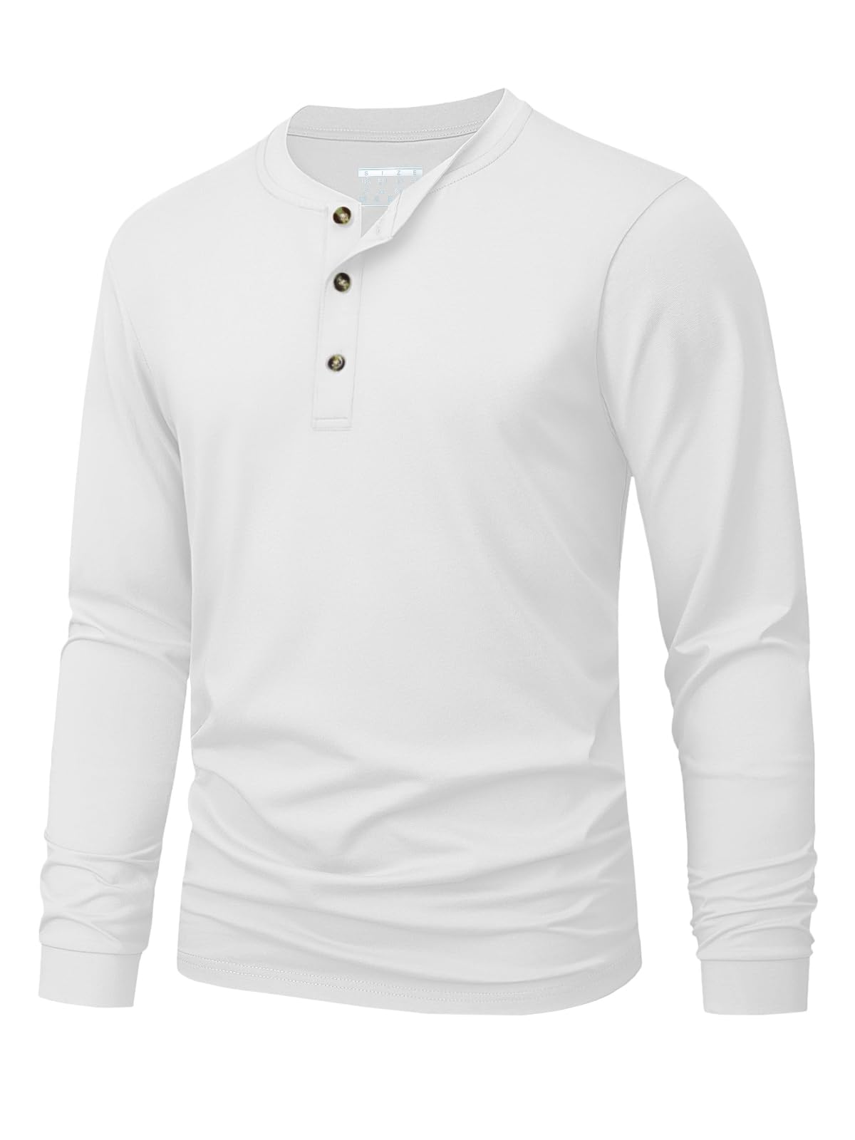 Men'S Fashion Clothing - Erkek Henley Tişörtü Sade Düz Renk