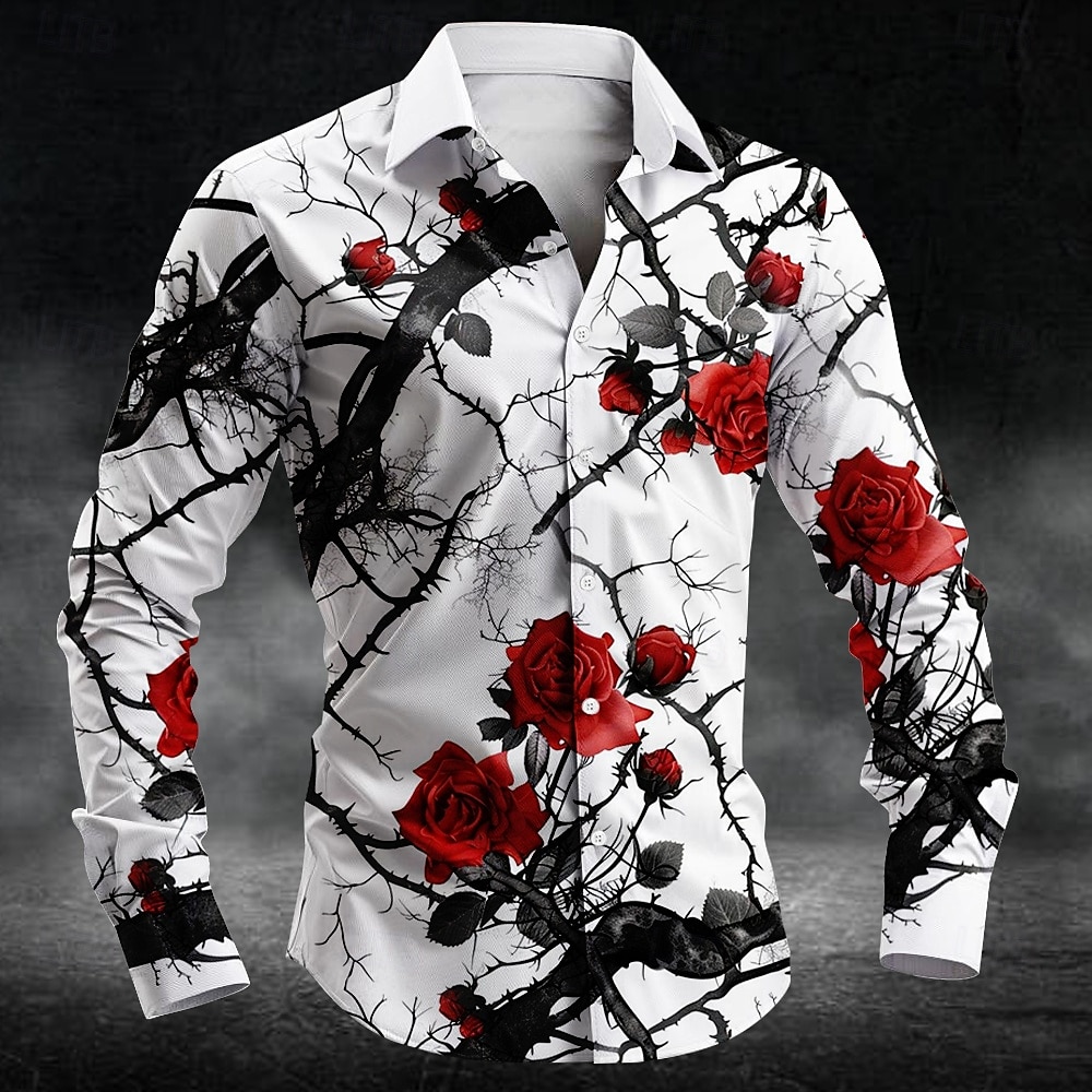 Men'S Fashion Clothing - Moda erik çiçeği desen 3d Baskı