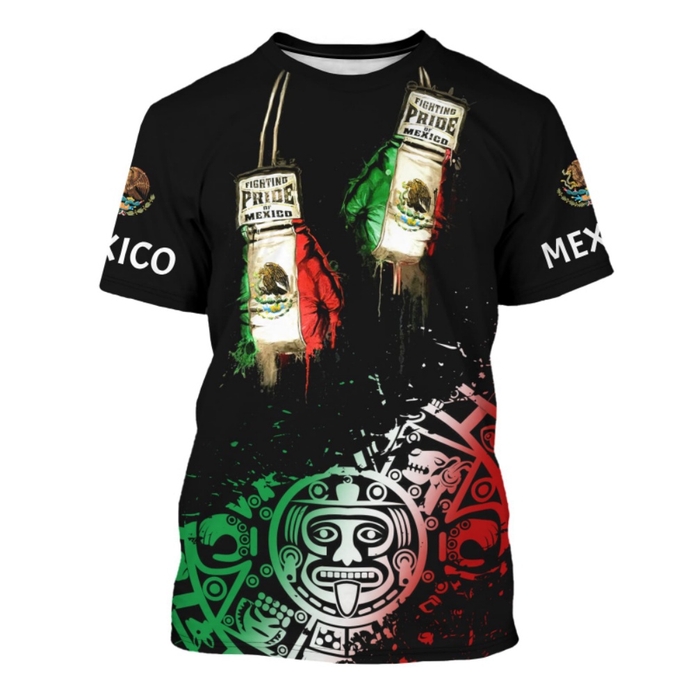 Mens Fashion Mexico - Motosiklet 3d Baskılı Erkek T Gömlek
