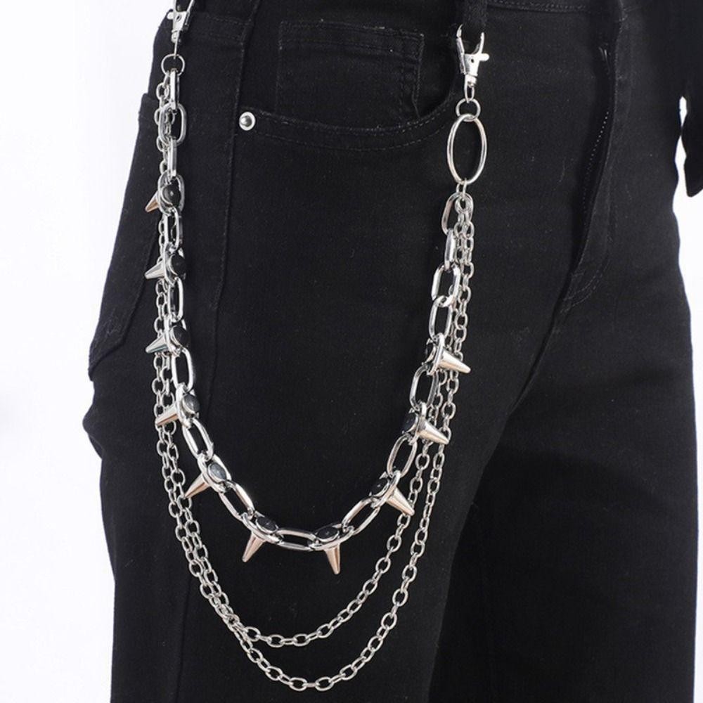 Unisex Hip Hop Punk Rock Metal - Jeans Pants Fashion Men incelemesi ve fiyatı