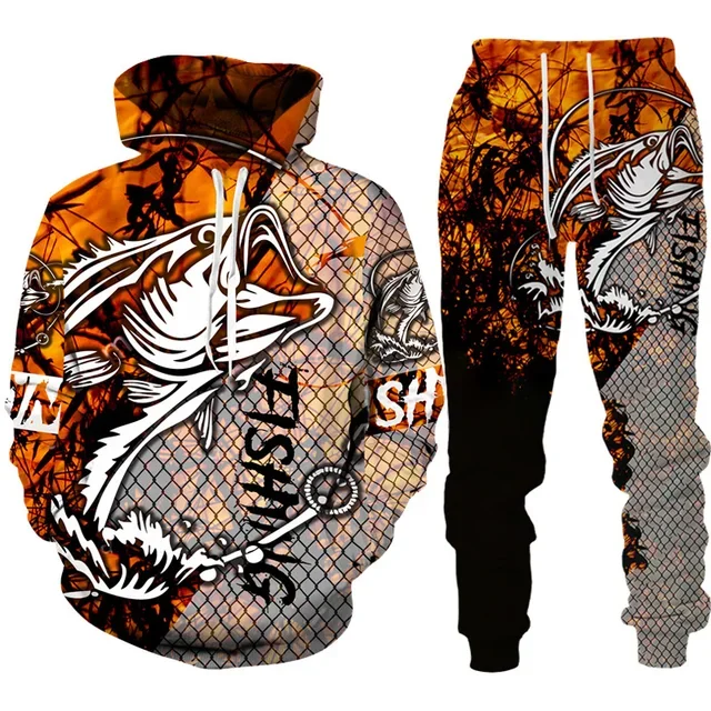 Yenilik 3D balık baskılı erkek - Mens Fashion Camo Pants incelemesi ve fiyatı