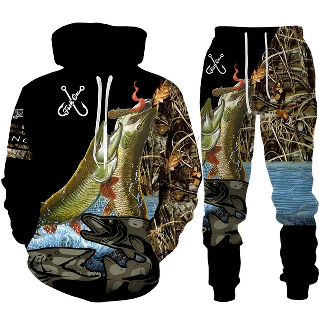 Yenilik 3D balık baskılı erkek - Mens Fashion Camo Pants incelemesi ve fiyatı