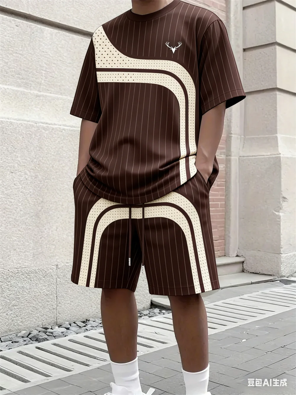 Moda Yaz erkek Şerit Baskı Rah - Men'S Fashion Clothing incelemesi ve fiyatı